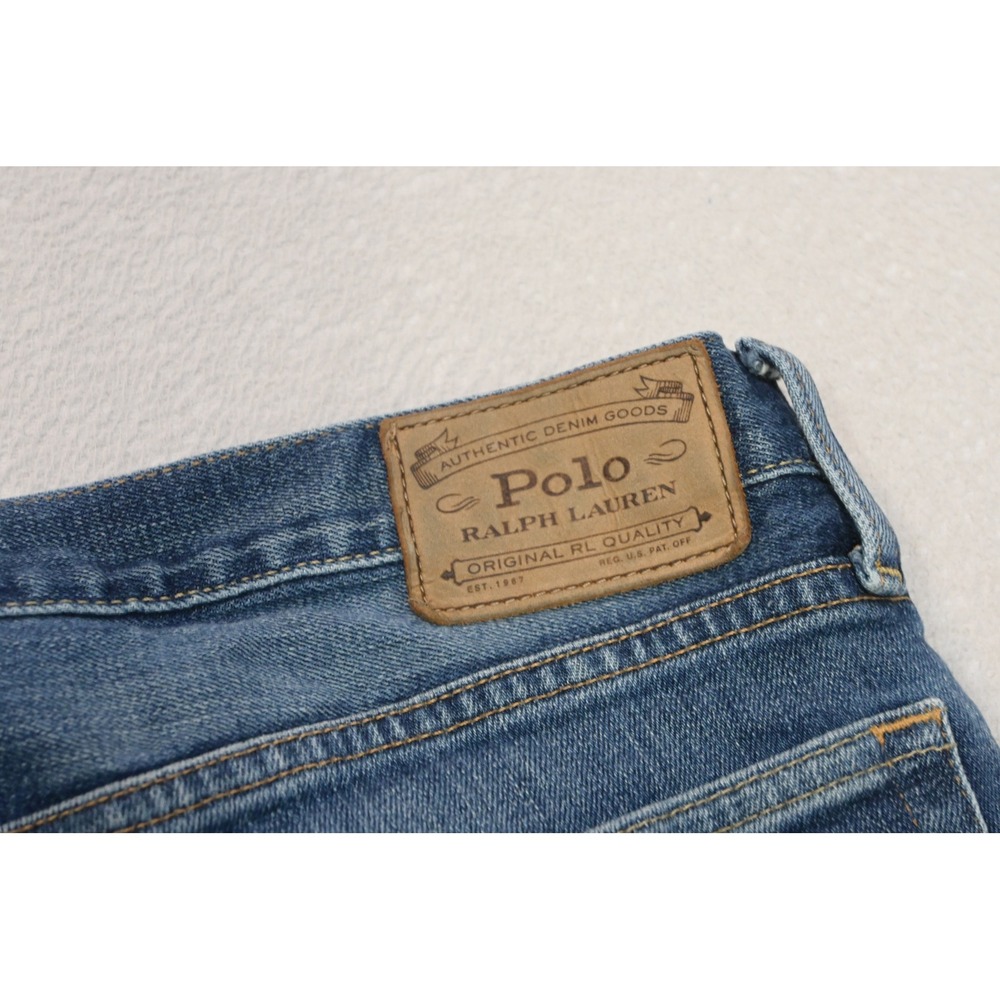 Polo Ralph Lauren Jeans Mens 34x34 Blue Slim Straight Stretch Denim Excellent